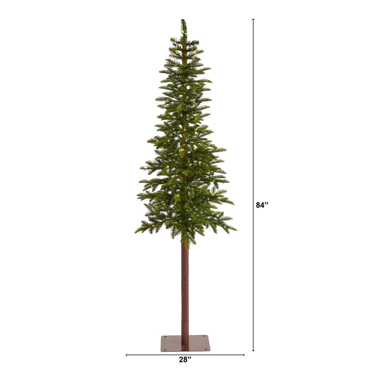 7’ Alaskan Alpine Artificial Christmas Tree with 150 Clear Microdot (Multifunction) LED Lights and 165 Bendable Branches - The Fox Decor