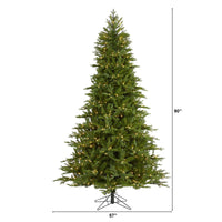 Thumbnail for 7.5' Cambridge Fir Artificial Christmas Tree with 800 Clear Warm (Multifunction) LED Lights with Instant Connect Technology and 1644 Bendable Branches - The Fox Decor