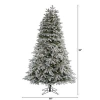 Thumbnail for 7' Flocked Colorado Mountain Fir Artificial Christmas Tree with 700 Warm White Microdot (Multifunction) LED Lights with Instant Connect Technology and 1455 Bendable Branches - The Fox Decor