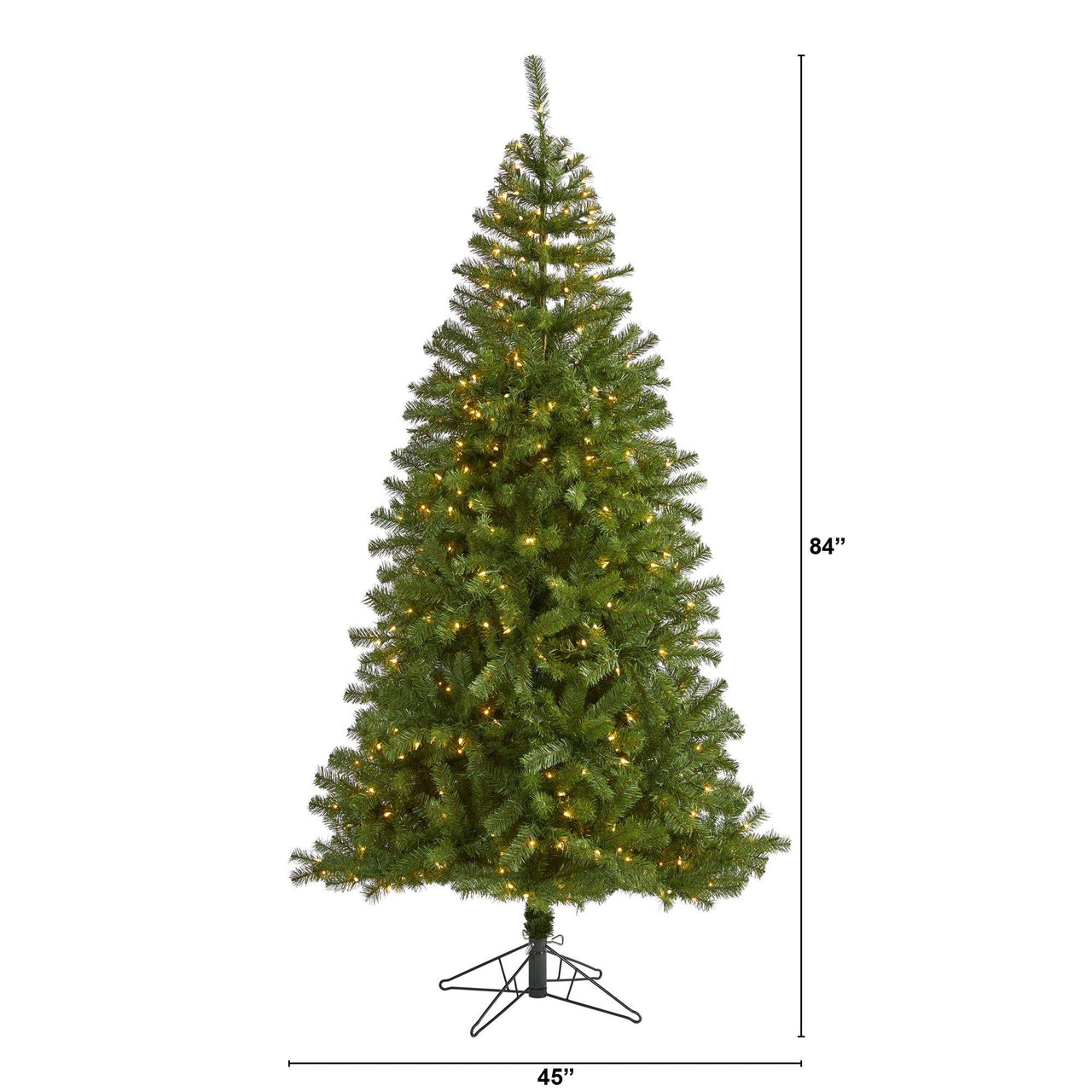 7' Springfield Artificial Christmas Tree with 400 Warm Clear Lights and 916 Bendable Branches - The Fox Decor