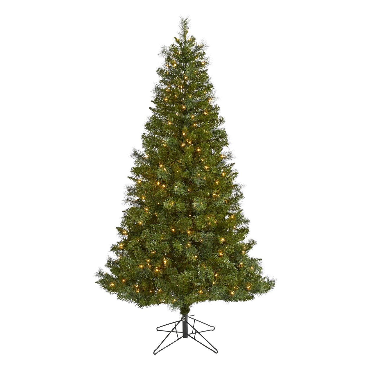6' Mount Hood Spruce Artificial Christmas Tree with 300 Warm White Lights and 673 Bendable Branches
