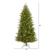 Thumbnail for 7' Vienna Fir Artificial Christmas Tree with 450 Warm White Lights and 843 Bendable Branches - The Fox Decor