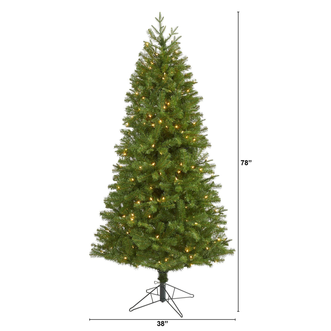 6.5' Vancouver Spruce Artificial Christmas Tree with 250 Warm White Lights and 803 Bendable Branches - The Fox Decor