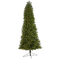 Thumbnail for 9' Slim Virginia Spruce Artificial Christmas Tree with 750 Warm White (Multifunction) LED Lights with Instant Connect Technology and 1654 Bendable Branches