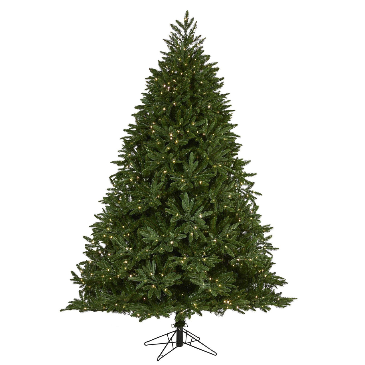 7' Oregon Spruce Artificial Christmas Tree with 850 Warm White (Multifunction) Microdot LED Lights with Instant Connect Technology and 1796 Bendable Branches