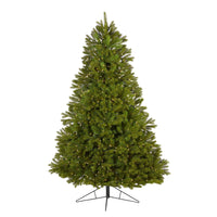 Thumbnail for 7' Cambridge Spruce Flat Back Artificial Christmas Tree with 500 Warm White (Multifunction) LED Lights and 960 Bendable Branches