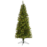Thumbnail for 6.5’ Green Valley Pine Artificial Christmas Tree with 300 Warm White LED Lights and 579 Bendable Branches
