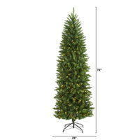 Thumbnail for 6.5’ Slim Green Mountain Pine Artificial Christmas Tree with 300 Clear LED Lights - The Fox Decor