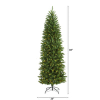 Thumbnail for 7’ Slim Green Mountain Pine Artificial Christmas Tree with 300 Clear LED Lights - The Fox Decor