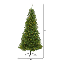 Thumbnail for 6.5’ Green Valley Fir Artificial Christmas Tree with 350 Clear LED Lights 1125 Bendable Branches - The Fox Decor