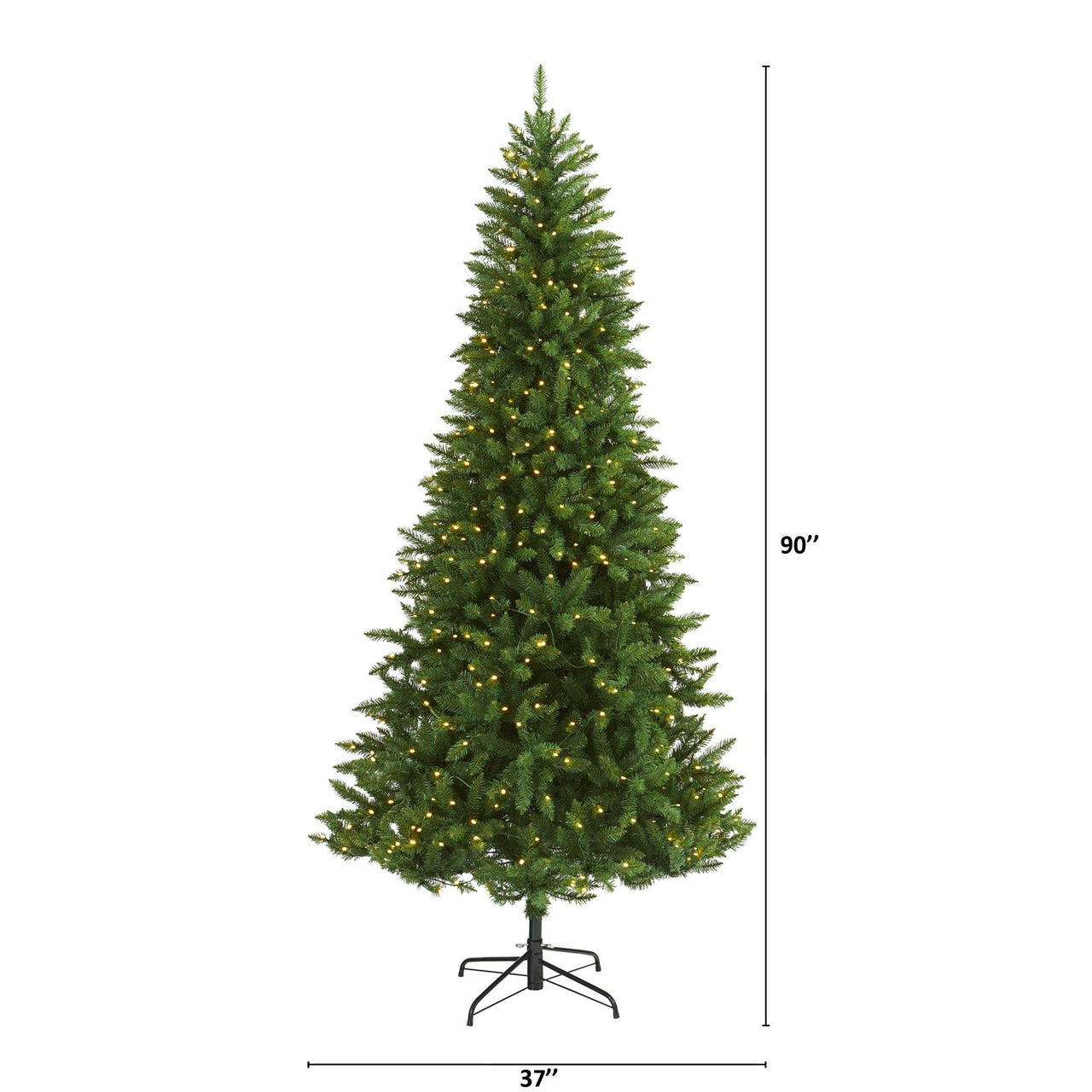 7.5’ Green Valley Fir Artificial Christmas Tree with 500 Clear LED Lights - The Fox Decor