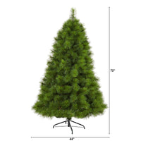 Thumbnail for 6’ Green Scotch Pine Artificial Christmas Tree with 300 Clear LED Lights - The Fox Decor