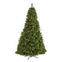 Thumbnail for 8’ Montana Mixed Pine Artificial Christmas Tree with Pine Cones, Berries and 700 Clear LED Lights