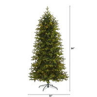 Thumbnail for 7’ Belgium Fir “Natural Look” Artificial Christmas Tree with 500 Clear LED Lights - The Fox Decor