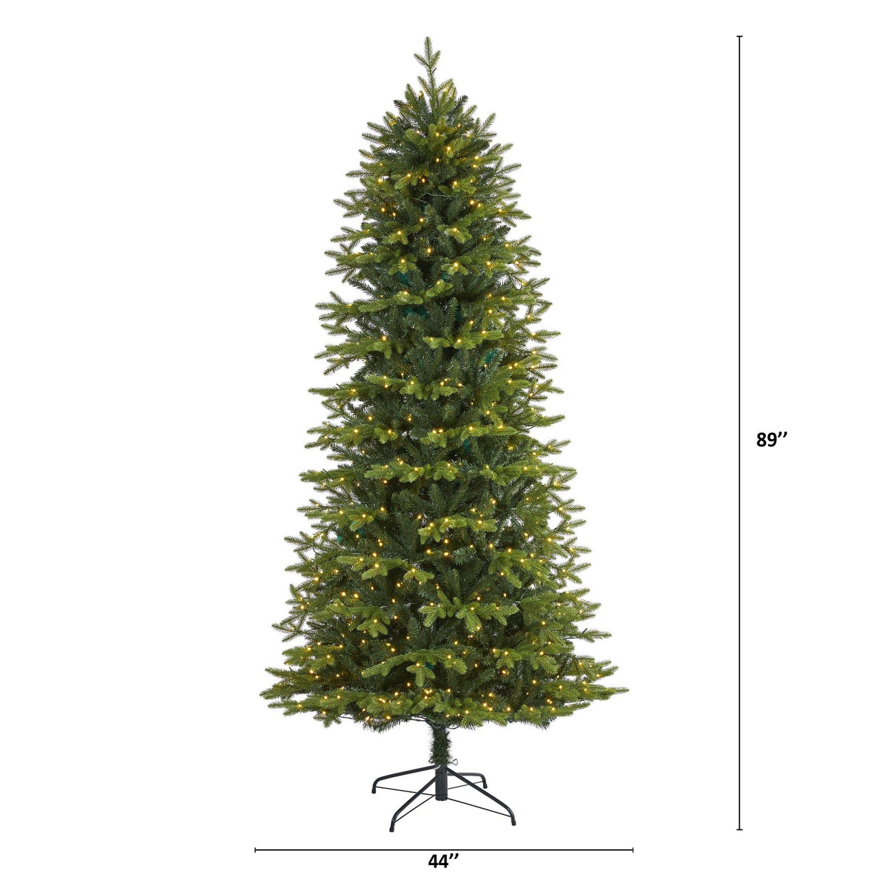 7.5’ Belgium Fir “Natural Look” Artificial Christmas Tree with 550 Clear LED Lights - The Fox Decor