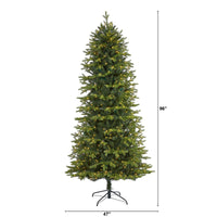 Thumbnail for 8’ Belgium Fir “Natural Look” Artificial Christmas Tree with 650 Clear LED Lights - The Fox Decor