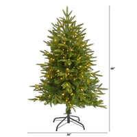 Thumbnail for 4’ Colorado Mountain Fir “Natural Look” Artificial Christmas Tree with 150 Clear LED Lights - The Fox Decor