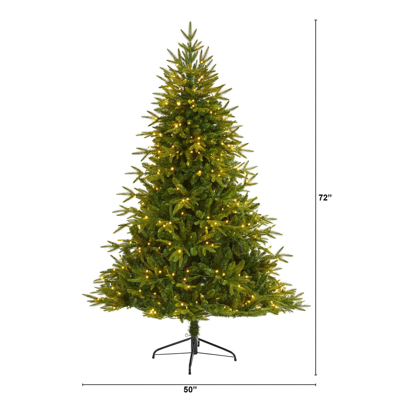 6’ Colorado Mountain Fir “Natural Look” Artificial Christmas Tree with 350 Clear LED Lights and 1704 Bendable Banches - The Fox Decor