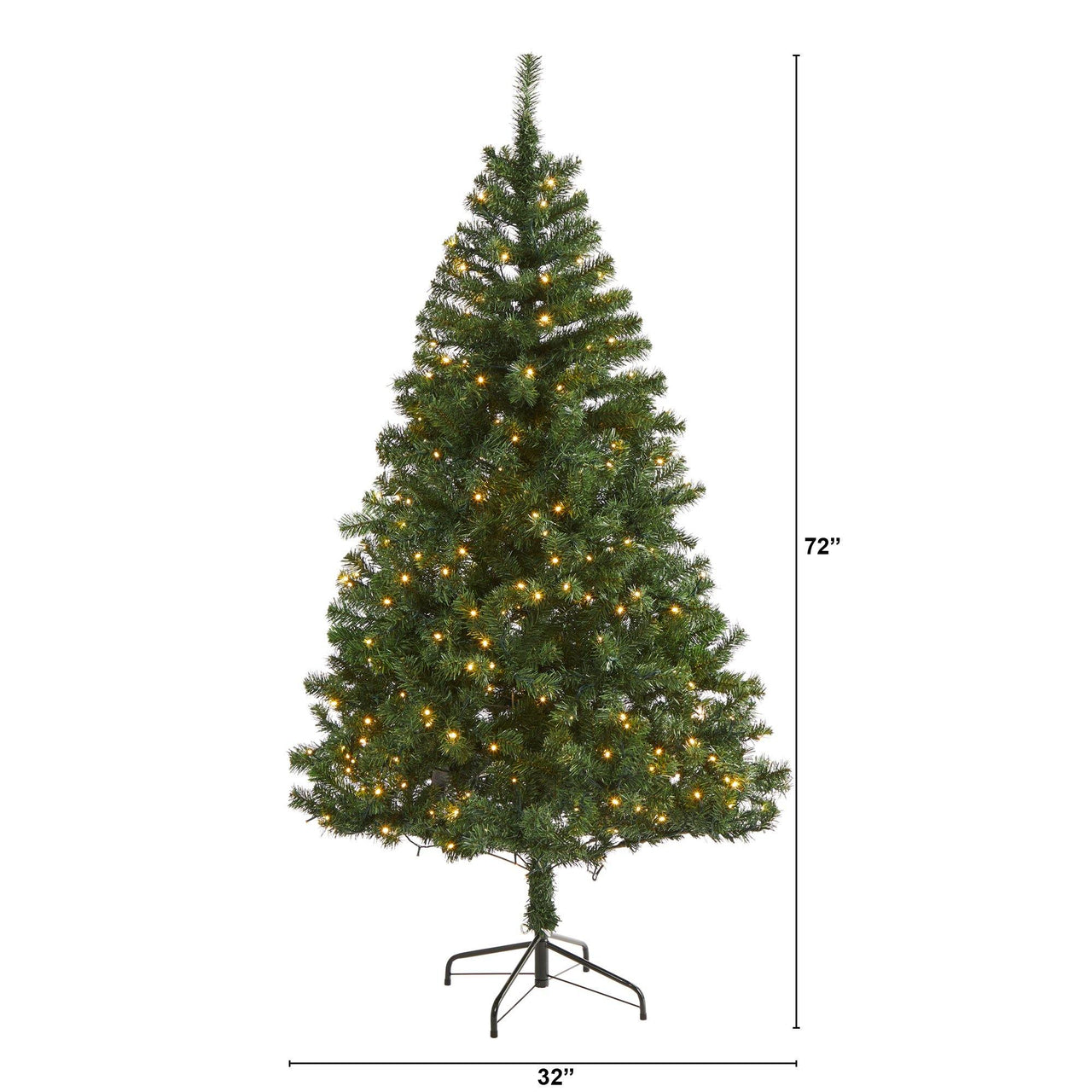 6' Northern Tip Pine Artificial Christmas Tree with 250 Clear LED Lights - The Fox Decor