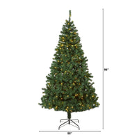 Thumbnail for 8' Northern Tip Artificial Christmas Tree with 450 Clear LED Lights - The Fox Decor