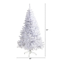 Thumbnail for 6' White Artificial Christmas Tree with 680 Bendable Branches - The Fox Decor