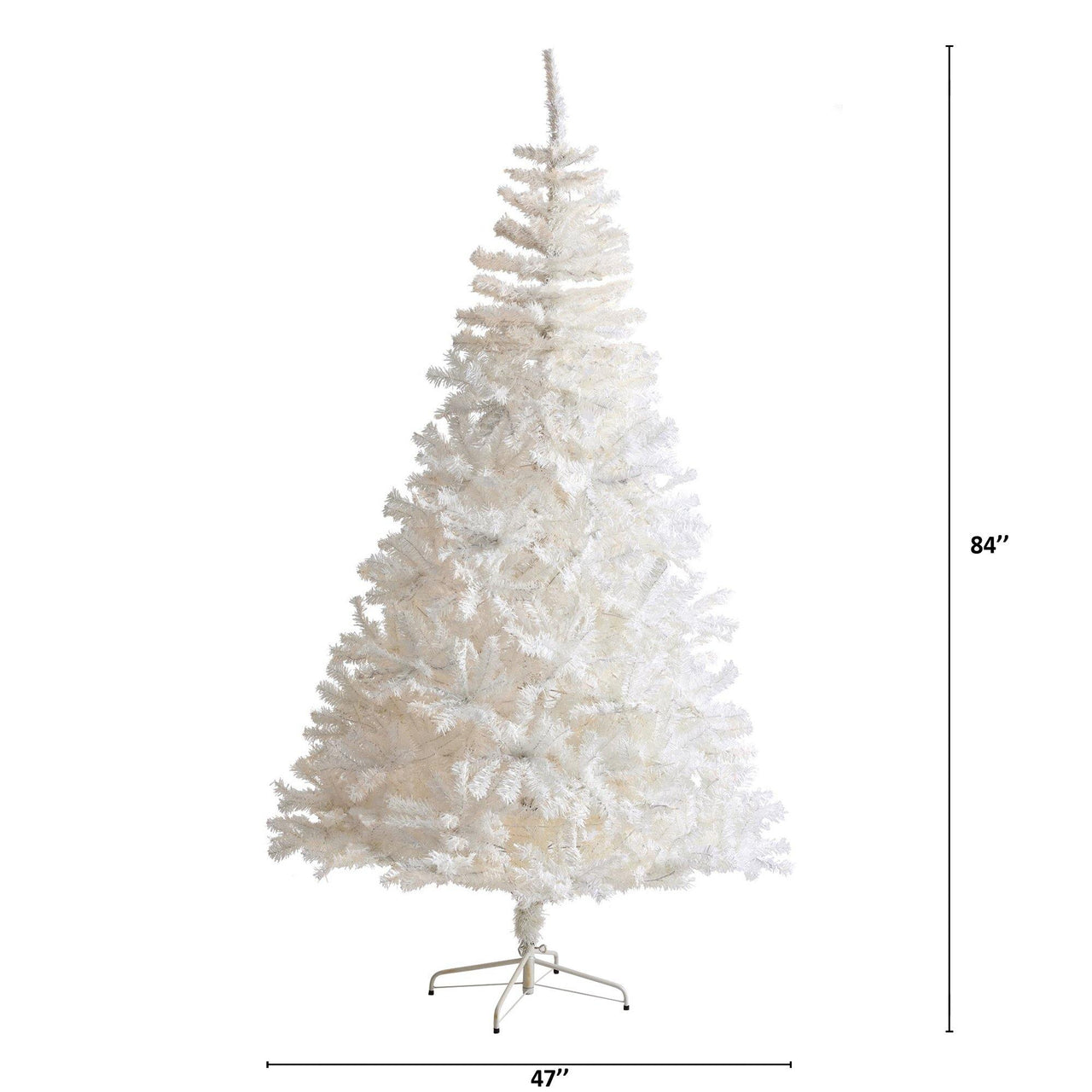 7' White Artificial Christmas Tree with 1000 Bendable Branches - The Fox Decor