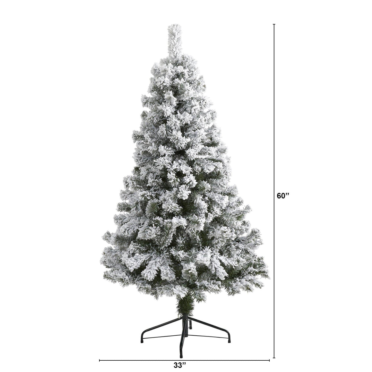 5' Flocked West Virginia Fir Artificial Christmas Tree - The Fox Decor