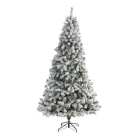 Thumbnail for 8' Flocked West Virginia Fir Artificial Christmas Tree