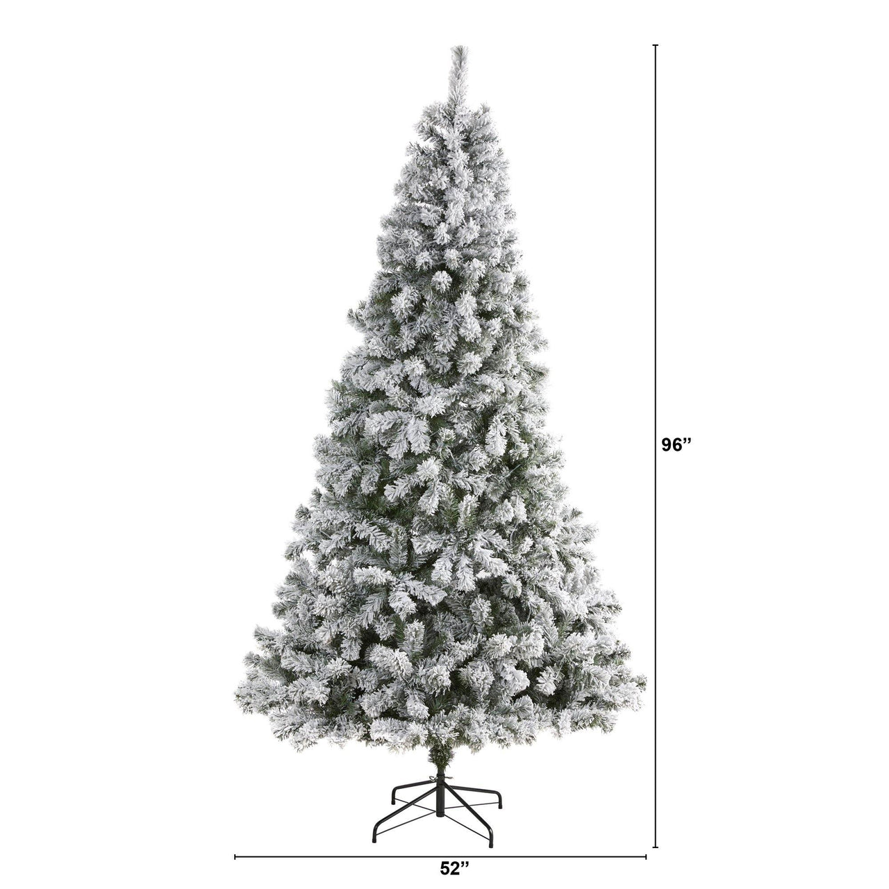8' Flocked West Virginia Fir Artificial Christmas Tree - The Fox Decor