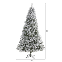 Thumbnail for 8' Flocked West Virginia Fir Artificial Christmas Tree - The Fox Decor