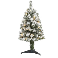 Thumbnail for 3' Flocked West Virginia Fir Artificial Christmas Tree with 50 Clear LED Lights