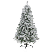 Thumbnail for 5' Flocked Rock Springs Spruce Artificial Christmas Tree