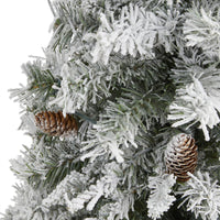 Thumbnail for 3' Flocked White River Mountain Pine Artificial Christmas Tree with Pinecones - The Fox Decor