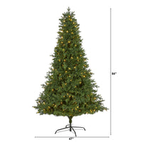 Thumbnail for 7' Vermont Fir Artificial Christmas Tree with 350 Clear LED Lights - The Fox Decor