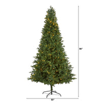 Thumbnail for 8' Vermont Fir Artificial Christmas Tree with 450 Clear LED Lights - The Fox Decor