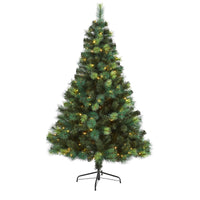 Thumbnail for 6' Assorted Green Scotch Pine Artificial Christmas Tree with 250 LED Lights