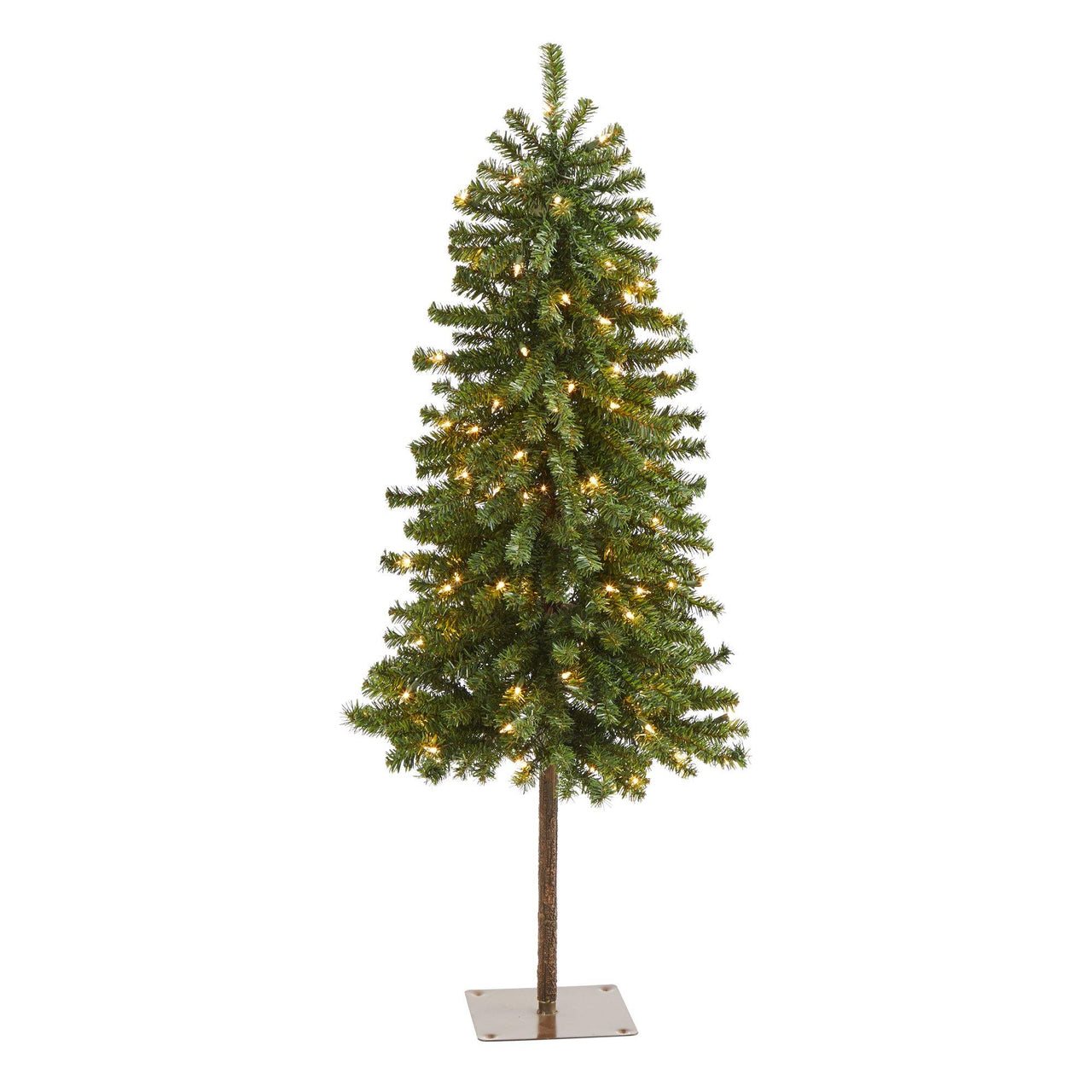 4' Alpine Artificial Christmas Tree with 100 Lights and 260 Bendable Branches