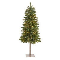 Thumbnail for 4' Alpine Artificial Christmas Tree with 100 Lights and 260 Bendable Branches