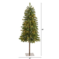 Thumbnail for 4' Alpine Artificial Christmas Tree with 100 Lights and 260 Bendable Branches - The Fox Decor