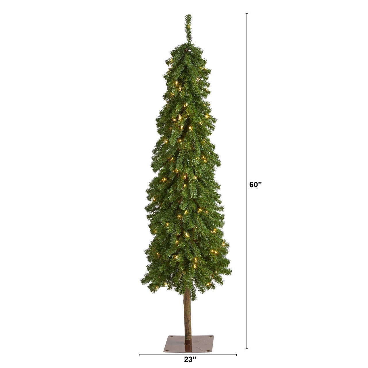 5' Alpine Artificial Christmas Tree with 150 Lights and 405 Bendable Branches - The Fox Decor