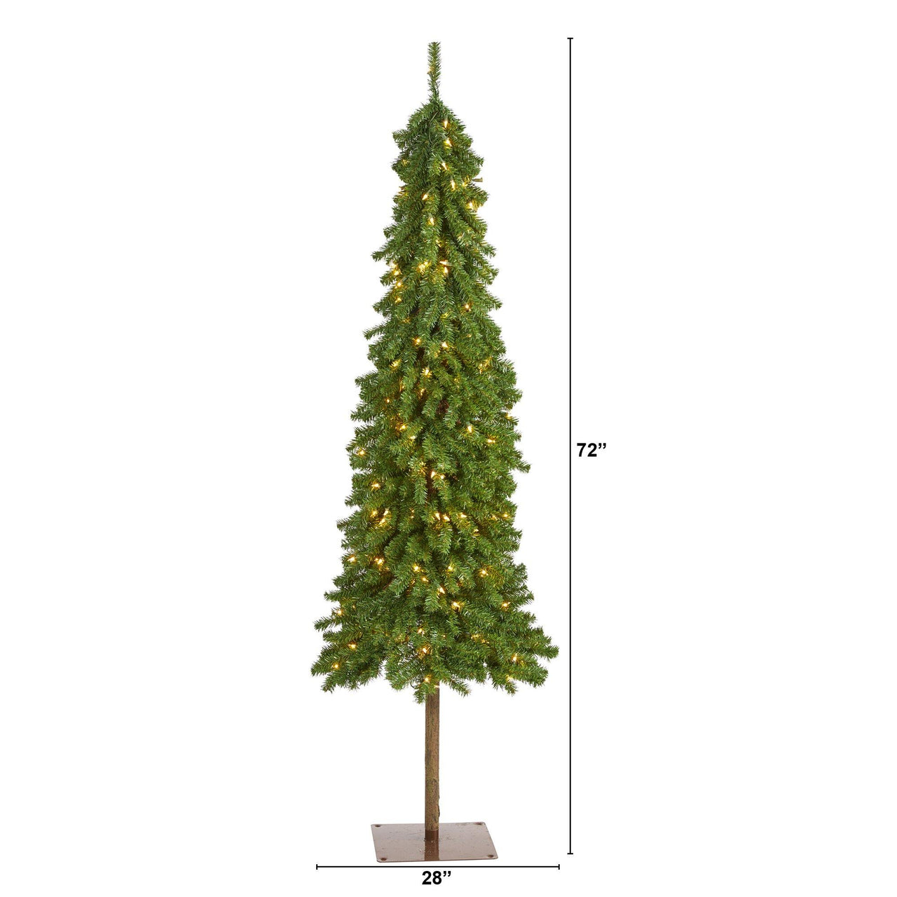 6' Alpine Artificial Christmas Tree with 200 Lights and 580 Bendable Branches - The Fox Decor