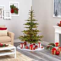 Thumbnail for 6’ Layered Washington Spruce Artificial Christmas Tree with 350 Clear LED Lights and 705 Bendable Branches