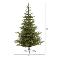 Thumbnail for 9’ Layered Washington Spruce Artificial Christmas Tree with 750 Clear LED Lights and 2055 Bendable Branches - The Fox Decor