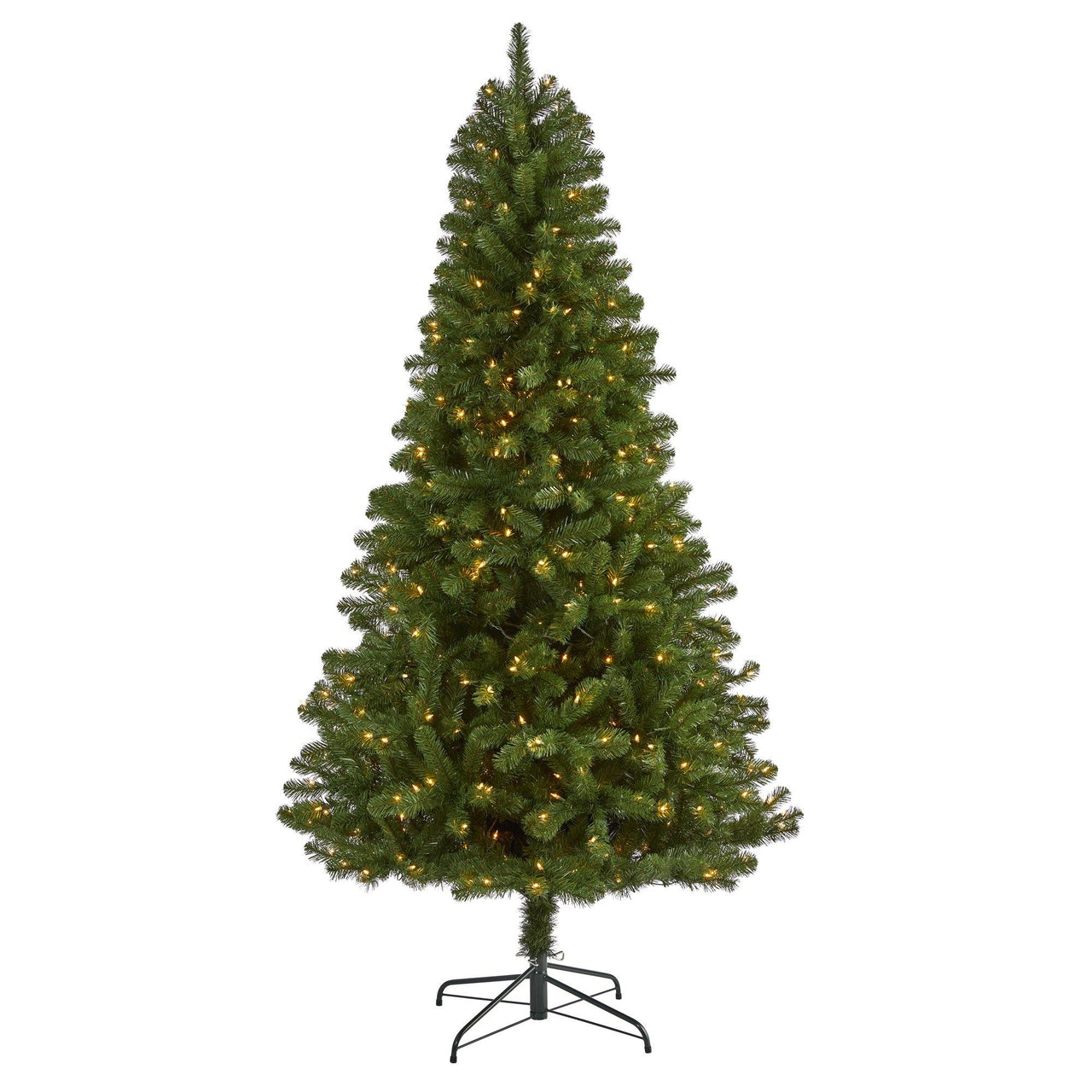 7.5’ Virginia Fir Artificial Christmas Tree with 450 Clear Lights and 979 Bendable Branches