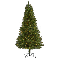 Thumbnail for 7.5’ Virginia Fir Artificial Christmas Tree with 450 Clear Lights and 979 Bendable Branches