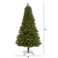 Thumbnail for 7.5’ Virginia Fir Artificial Christmas Tree with 450 Clear Lights and 979 Bendable Branches - The Fox Decor
