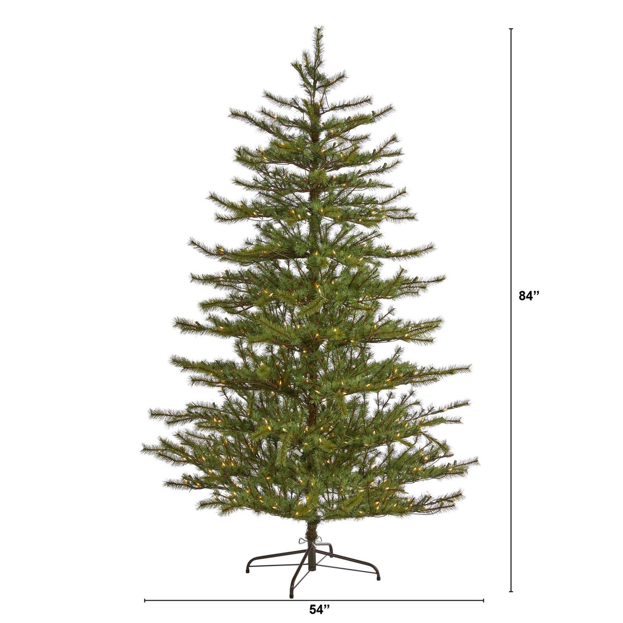 7’ Vancouver Mountain Pine Artificial Christmas Tree with 450 Clear Lights and 1762 Bendable Branches - The Fox Decor