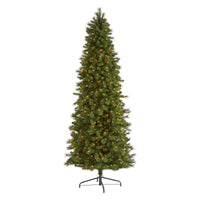 Thumbnail for 9’ Slim West Virginia Mountain Pine Artificial Christmas Tree with 600 Clear Lights and 1359 Bendable Branches
