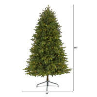 Thumbnail for 5.5’ Washington Fir Artificial Christmas Tree with 300 Clear Lights and 672 Bendable Branches - The Fox Decor