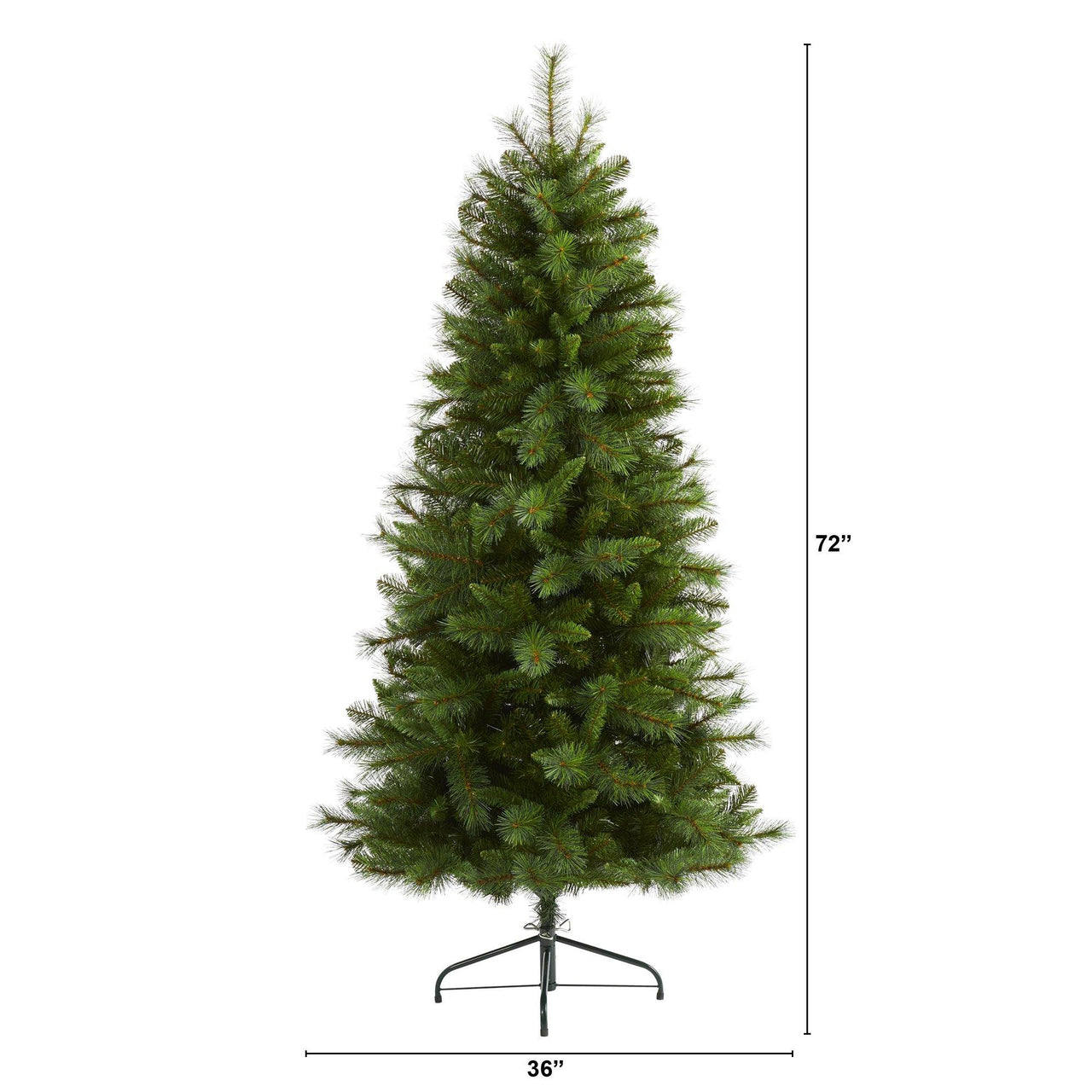 6’ Slim West Virginia Mountain Pine Artificial Christmas Tree with 629 Bendable Branches - The Fox Decor